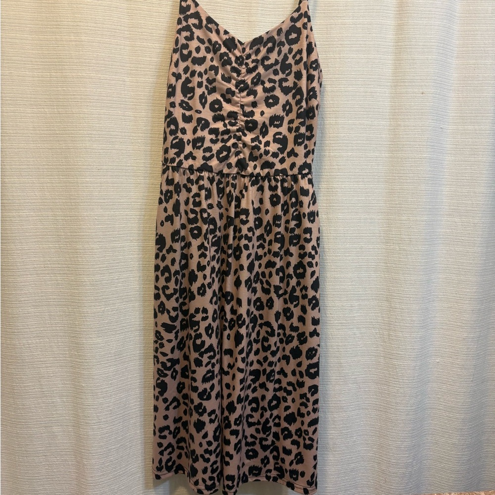 Leopard Print Sleeveless Dress